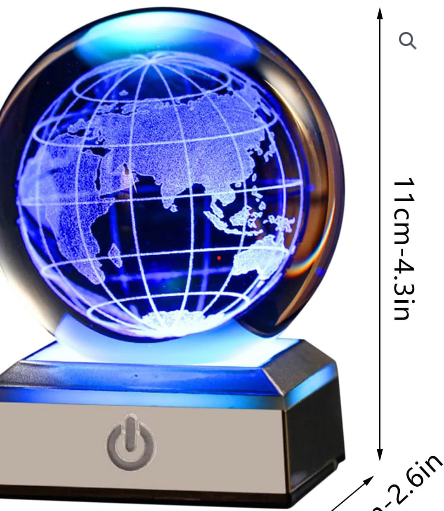 ESFERA DE LUZ BASE METAL DECORATIVA